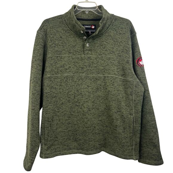Canada Weather Gear Shirt mens XXL 1/4 button pullover mock collar front pockets - Picture 1 of 8